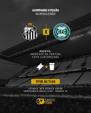 Santos FC x Coritiba - Ingresso + Copo Comemorativo - 6º Lote